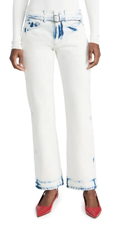 Proenza Schouler Ellsworth Straight Jeans In Blue,multi