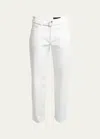 Shop Proenza Schouler Ellsworth Straight Leg Belted Jeans In White