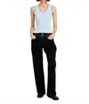 Proenza Schouler Eloise Knit Top In Frost In Blue