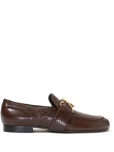 Proenza Schouler Embossed Effect Loafers In Brown