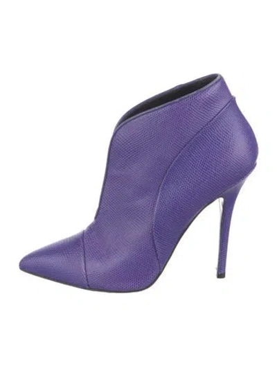 Pre-owned Proenza Schouler Embossed Leather Boots In Purple