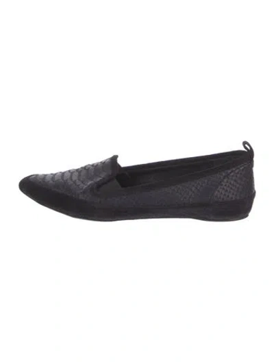Pre-owned Proenza Schouler Embossed Leather Loafers In Blue