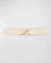 Proenza Schouler Mono Leather Belt In Cream