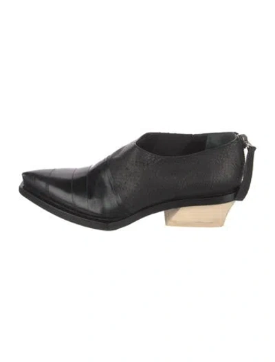 Pre-owned Proenza Schouler Embossed Leather Oxfords In Black