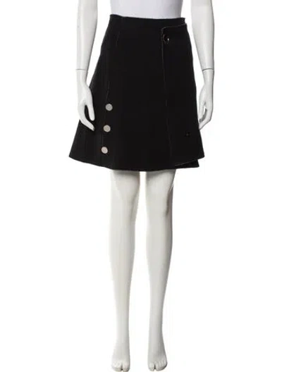 Pre-owned Proenza Schouler Embroidered Accent Mini Skirt In Black