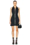 Proenza Schouler Emi Zipped Suiting Mini Dress In Black