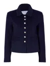 Proenza Schouler Emilie Reversible Wool-blend Jacket In Blue