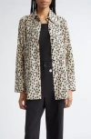 Proenza Schouler Emmeline Floral Stretch Silk Blend Button-up Top In Multi