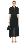 Proenza Schouler Emory Semi-sheer Dress In Black