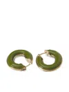 Proenza Schouler Enamel Mini Hoop Earrings In Green