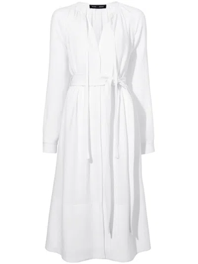 Proenza Schouler Enya Midi Dress In 100 White