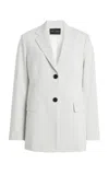 Proenza Schouler Eva Cotton-blend Blazer In Light Grey