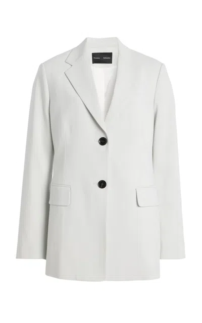 Proenza Schouler Eva Cotton-blend Blazer In Light Grey