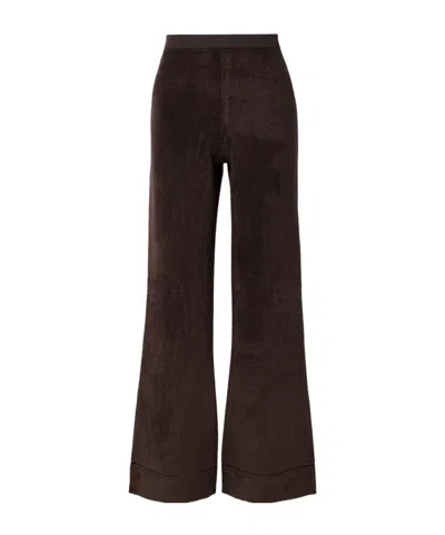 Proenza Schouler Evie Flared Casual Pants In Brown
