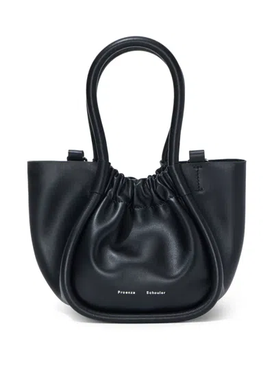Proenza Schouler Small Ruched Leather Tote Bag In Blue