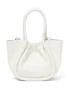 Proenza Schouler Small Ruched Leather Tote Bag In White