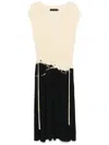 Proenza Schouler Ezra Abstract Colorblock Midi Dress In Neutrals