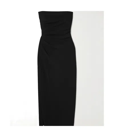 Proenza Schouler Falling Strapless Dress In Black
