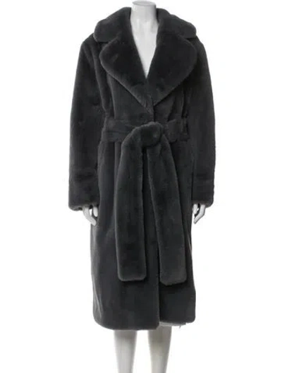 Pre-owned Proenza Schouler Faux Fur Coat In Gray