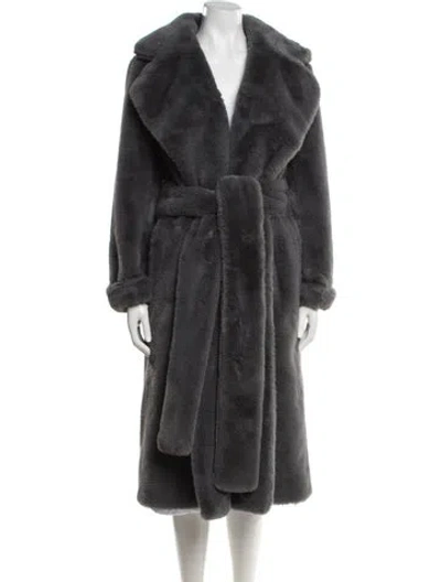 Pre-owned Proenza Schouler Faux Fur Faux Fur Coat In Gray