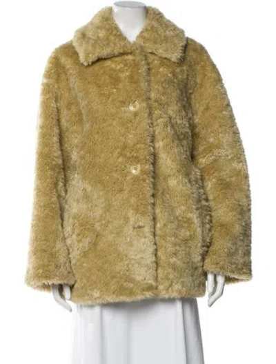 Pre-owned Proenza Schouler Faux Fur Faux Fur Coat In Yellow