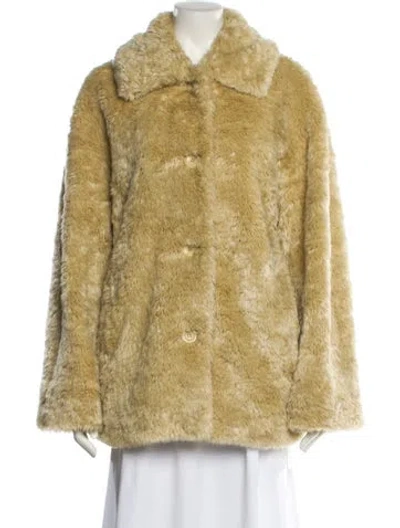 Pre-owned Proenza Schouler Faux Fur Faux Fur Jacket In Yellow