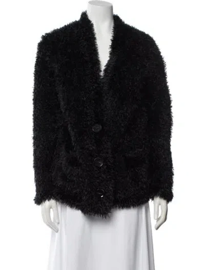 Pre-owned Proenza Schouler Faux Fur Jacket In Black