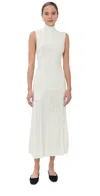 Proenza Schouler Federica Layered Ribbed-knit Midi Dress In Green