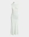 Proenza Schouler Federica Layered Ribbed-knit Midi Dress In Green
