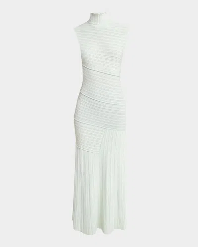 Proenza Schouler Federica Micropleated Knit Dress In Green
