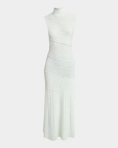 Proenza Schouler Federica Micropleated Knit Dress In Green