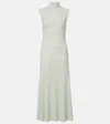 Proenza Schouler Federica Layered Ribbed-knit Midi Dress In Green