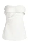 Proenza Schouler Felicity Crepe Strapless Top In White