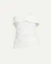 Proenza Schouler Felicity Crepe Strapless Top In White
