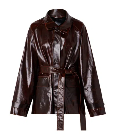 Proenza Schouler Finch Lace-up Jacket In Brown