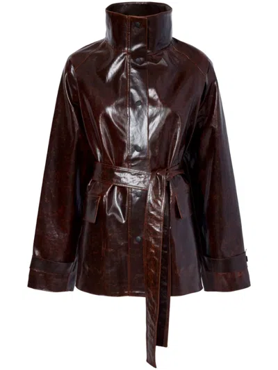 Proenza Schouler Finch Mantel In Dark Brown