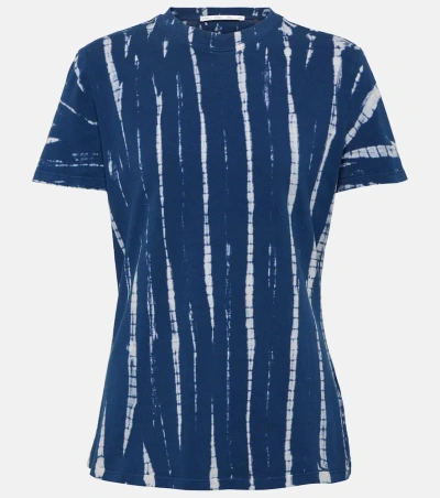 Proenza Schouler Finley Tie-dye Cotton-blend T-shirt In Blue