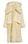 Proenza Schouler Fiona Genuine Shearling Coat In Resin