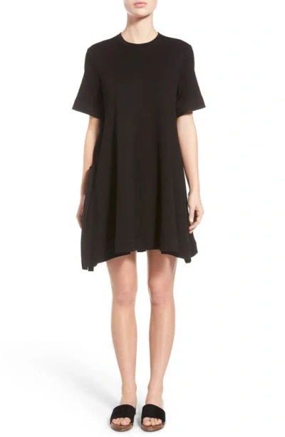 Proenza Schouler Flared Side Tie Jersey Dress In Black