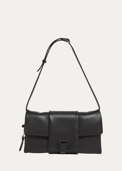 Proenza Schouler Flip Napa Leather Shoulder Bag In 001 Black