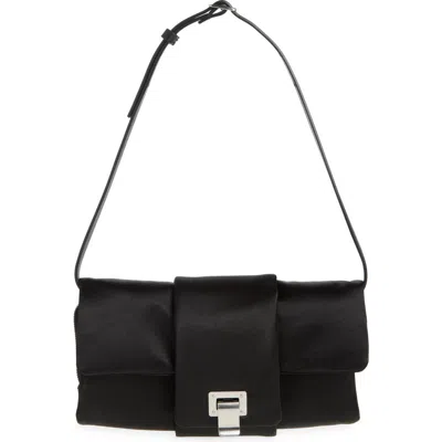 Proenza Schouler Flip Satin Shoulder Bag In 001 Black