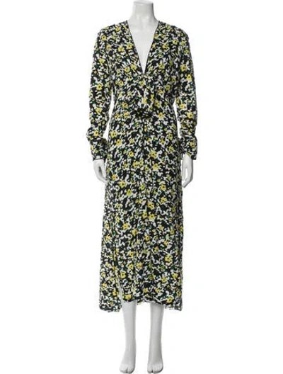 Pre-owned Proenza Schouler Floral Print Long Dress In Multi