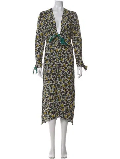 Pre-owned Proenza Schouler Floral Print Midi Length Dress