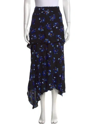 Pre-owned Proenza Schouler Floral Print Midi Length Skirt In Multi