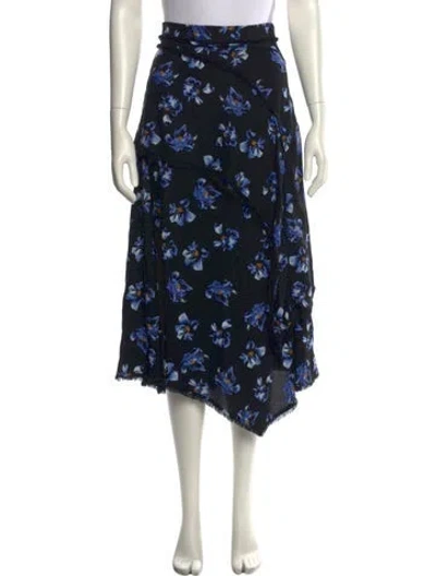 Pre-owned Proenza Schouler Floral Print Midi Length Skirt In Multi