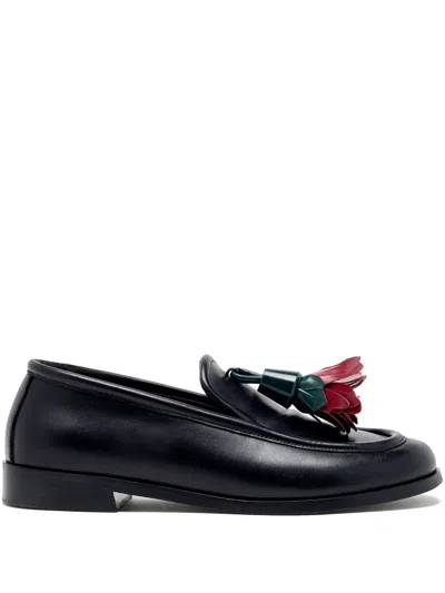 Proenza Schouler Flower-embellished Loafers In Black