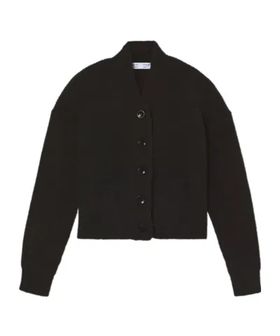 Proenza Schouler Fluffy Knit Cardigan In Black