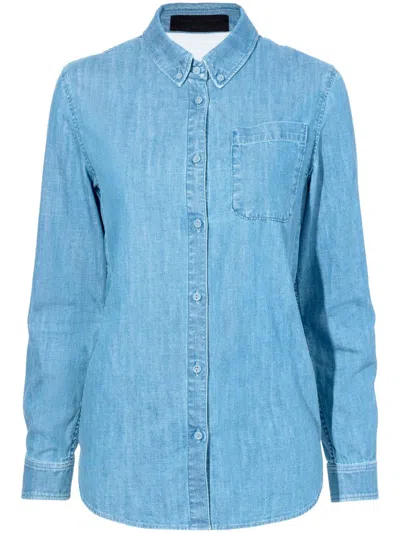 Proenza Schouler Francis Denim Shirt In 蓝色