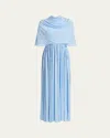 Proenza Schouler Frankie Cape Matte Jersey Dress In Sky