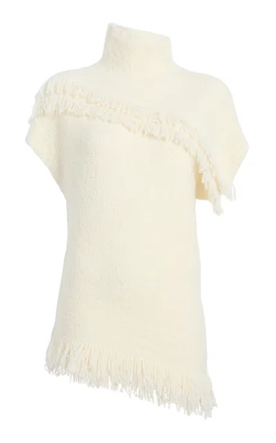 Proenza Schouler Frida Merino Wool Boucle Top In White